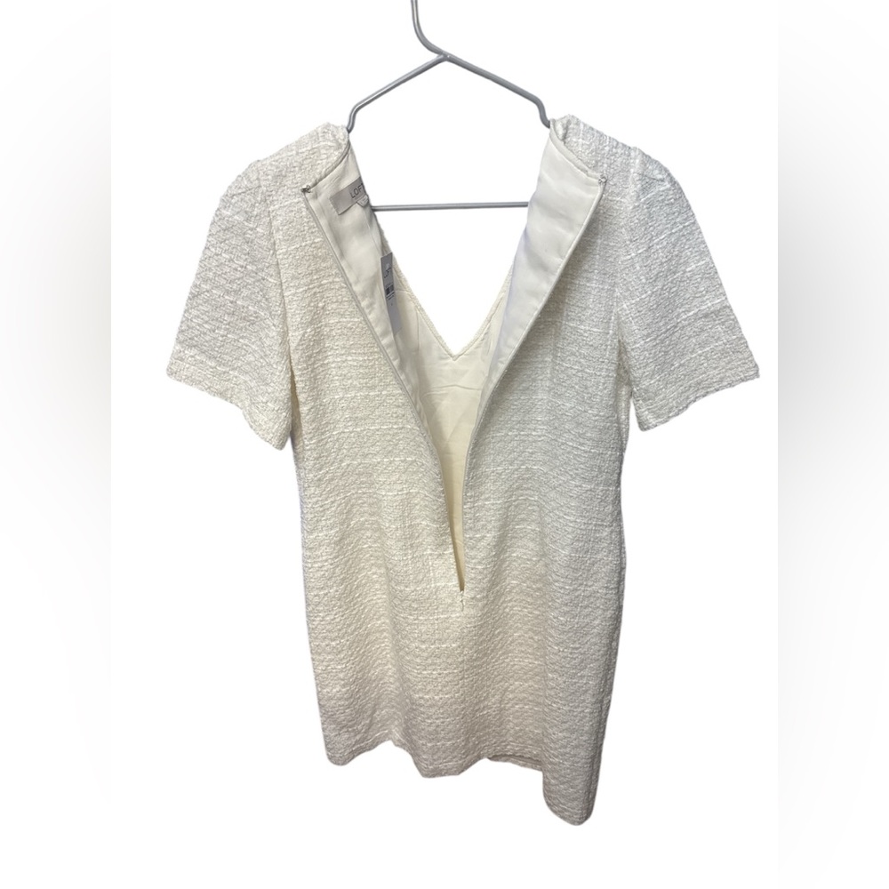 NWT Loft Tweed Short Sleeve Mini Dress Size 6 - Picture 3 of 10